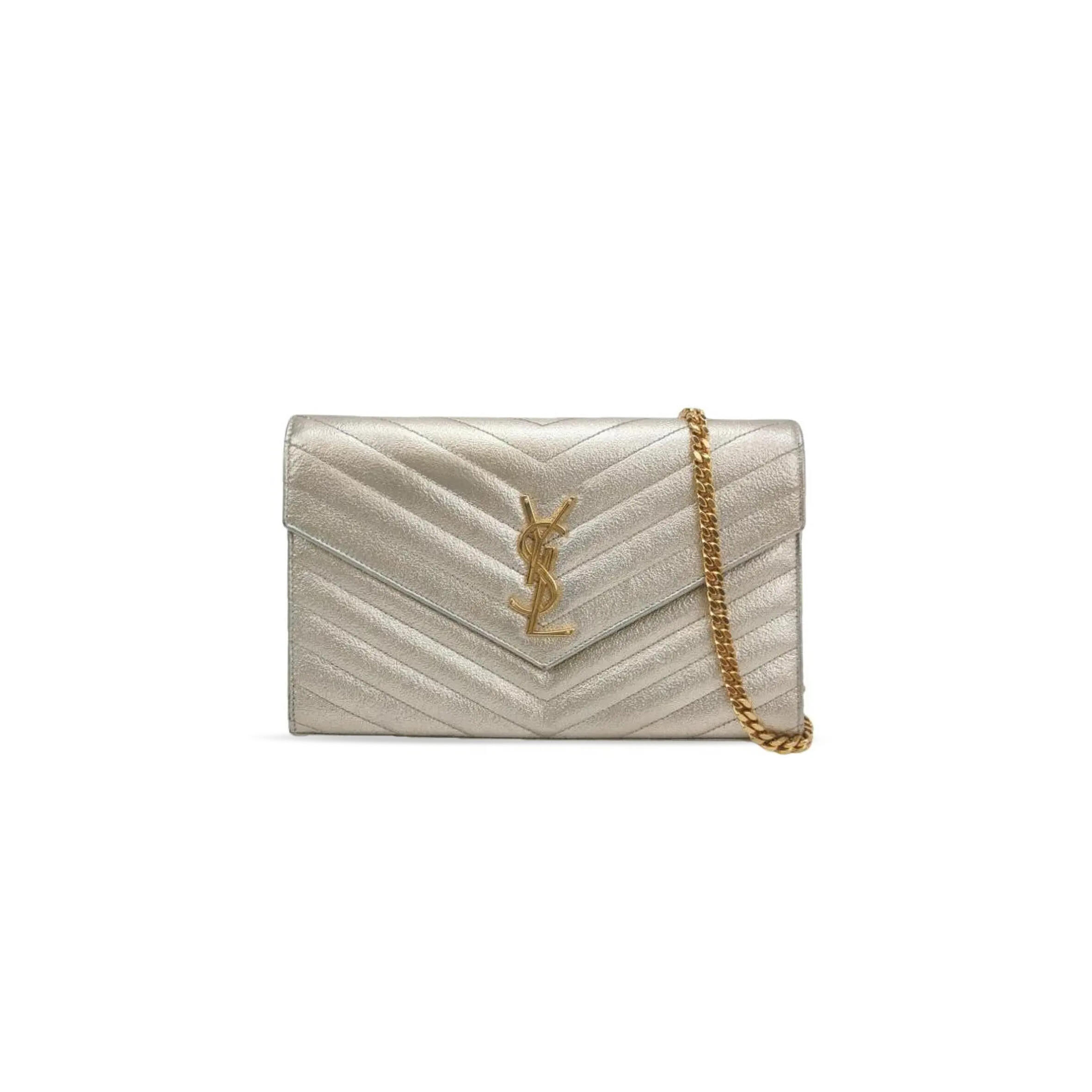 YSL PORTEFEUILLE ENVELOPPE CHAIN WALLET 377828 (22.5*14*4cm)